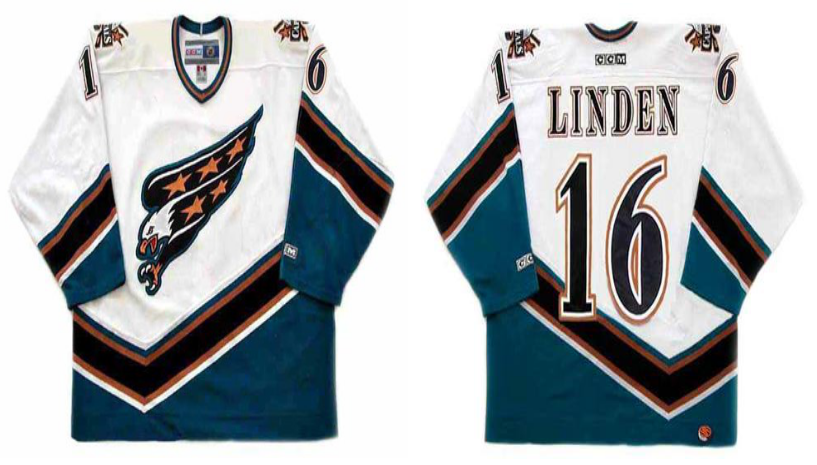 2019 Men Washington Capitals #16 Linden white CCM NHL jerseys